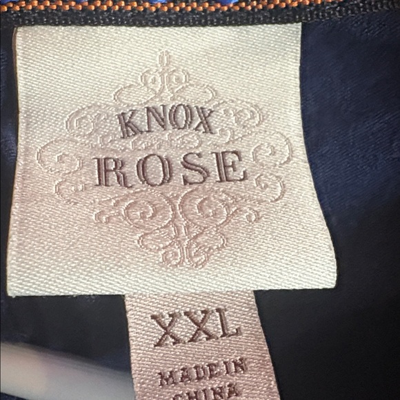 Knox Rose Navy Embroidered Blouse - Picture 2 of 2